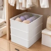 Household underwear and socks storage box, plastic cosmetics organization box, storage box for underwear, bras and undergarments compartments Specification image